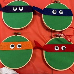 Handmade Ninja Turtle Ornaments